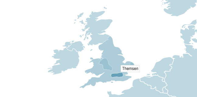 Kort over Themsen